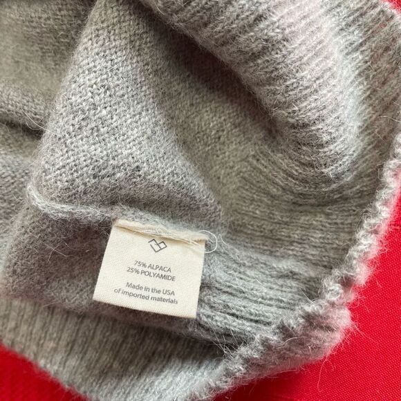 Micaela Greg Grey Alpaca Long Sleeve Dress Size Small - Picture 9 of 10